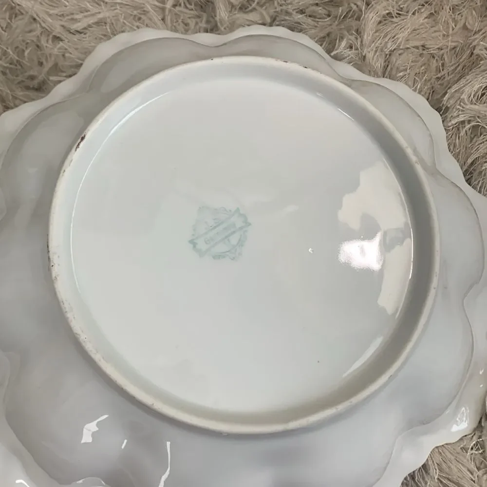 Vintage JSV‎ Johann Seltmann Vohenstrauss Germany Hand Painted Rose Serving Bowl
